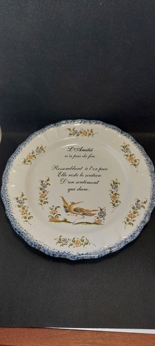 Céramique assiette moustier - 1,