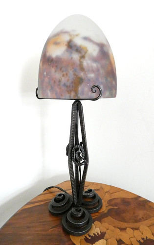 Lampe art déco fer - lampe, et