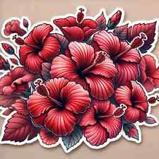 2 Autocollants hibiscus Tahiti