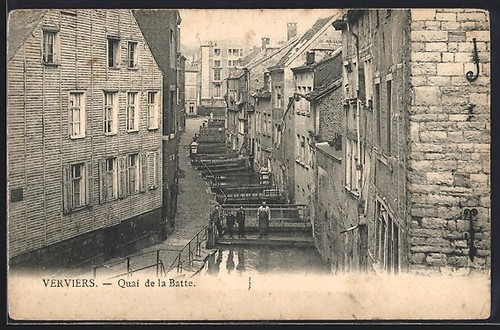Cpa verviers quai la batte - de,