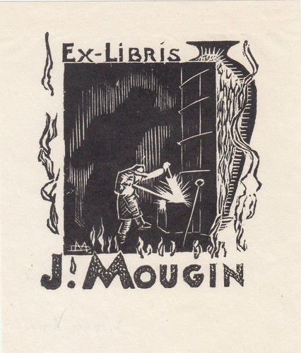 Exlibris livre art bois - en,