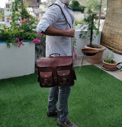 Sacoche vintage cuir - sacoche, en