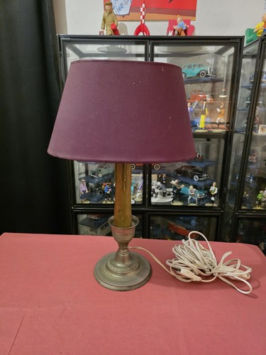 Lampe bois métal à - bois,