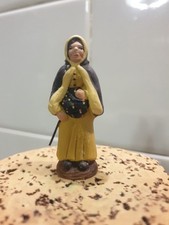 Ancien Santon Creche Noel Casper Castelin Peirano taille 1 5,5 cm Marron Bergère