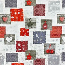 KEVKUS Nappe de Table en Toile Cirée Noël P1033-3 Carré Rond Oval