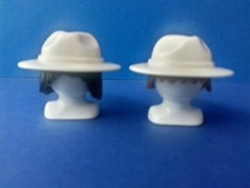 PLAYMOBIL Western * 2 chapeaux de cavalerie stetsons blancs pour l'armée sudiste