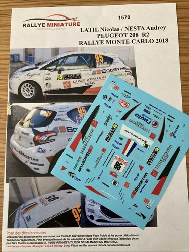 Decals peugeot 208 - 1/43,