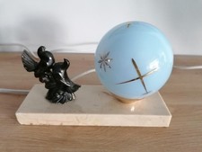 lampe bleue 1930 colombes, marbre et régule