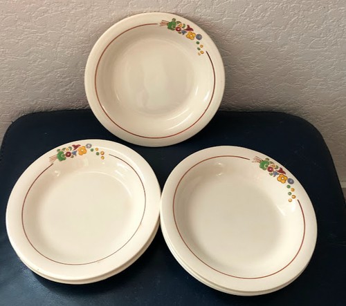 Assiettes creuses emaux - 6, en