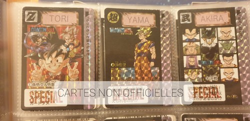 Cartes dragon ball non