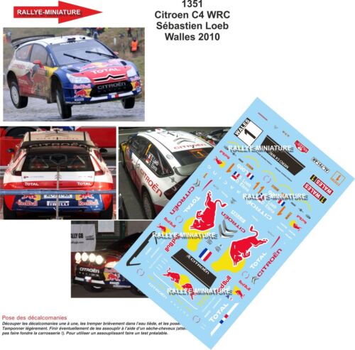 Decals ref 1351 citroen - decals, 1/43