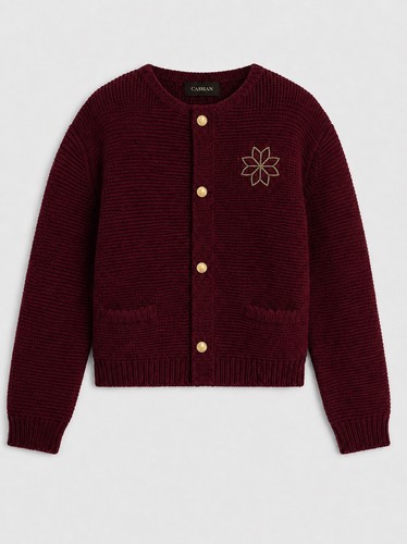 Cardigan femme bordeaux - bordeaux, maille