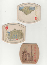 lot de 3 sous bocks Pelican bierdeckel/beermat/bierviltje/coaster