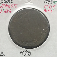 2 SOLS - FRANCOIS - LOUIS XVI