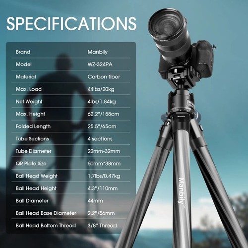 Manbily 360 tripod for - ,
