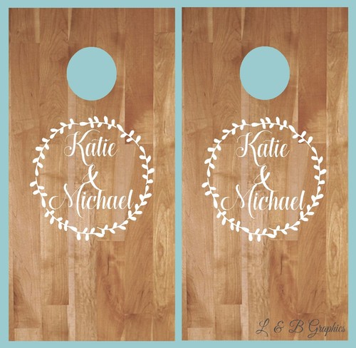 Cornhole decals wreath with - decals-,