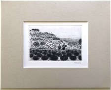 GRAVURE A L'EAU-FORTE : LAVANDES EN HAUTE PROVENCE. 1/ 150 numéroté