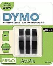 1x3 Dymo Etiquettes de marquage 3D 9mm x 3m noir Neuf