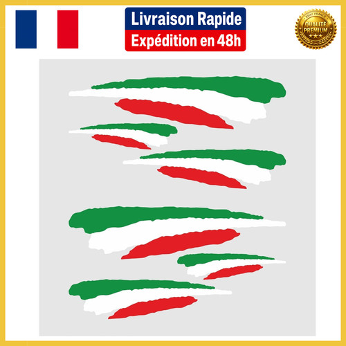 Sticker drapeau italien - 6x,