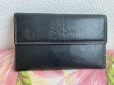 Ancien Portefeuille David Jones Noir Carte Papier Sac Rangement
