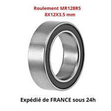 MR128 2RS roulement à billes 8 x 12 x 3.5 mm double joint caoutchouc MR128RS