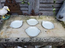 4 petits plats a oreille ALUMINITE FRUGIER LIMOGES FOUR CERAMIQUE VINTAGE