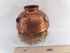 ancien abat jour en cuivre pour lampe à pétrole " parisienne " Ø 12 cm (DF51)