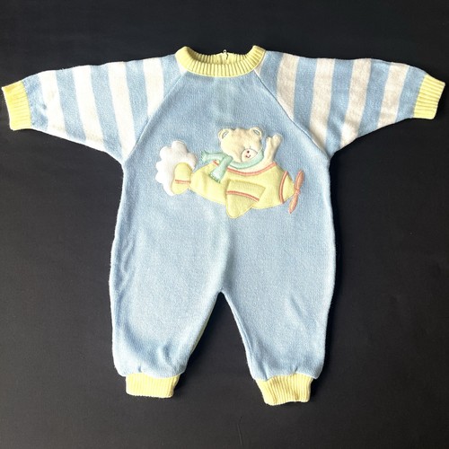 Vintage baby boys - romper, blue
