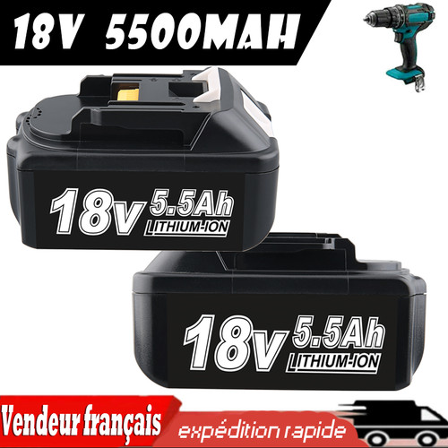 Batterie 18v pour makita - 2x,