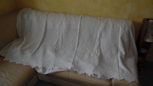 Grand drap ancien - , en
