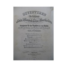 MENDELSSOHN Sommernachtstraum Ouverture Piano 4 mains Violon Violoncelle ca1875