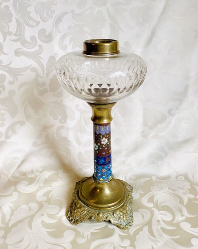 Lampe petrole ancienne - ancienne, Émaux