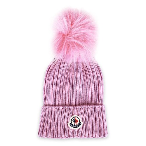 Moncler bonnet laine pompon - bonnet, en