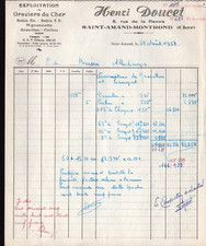 SAINT-AMAND-MONTROND (18) GRAVIERS & SABLE du CHER "Henri DOUCET" en 1958