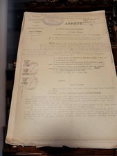 Document ancien vintage arrêté préfectoral Bouches-du-Rhône Marseille 1930-1940