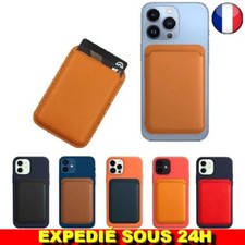 ✅ ETUI Carte Portefeuille Magsafe Cuir pour iPhone Aimant 15 Pro Max 14 13 12
