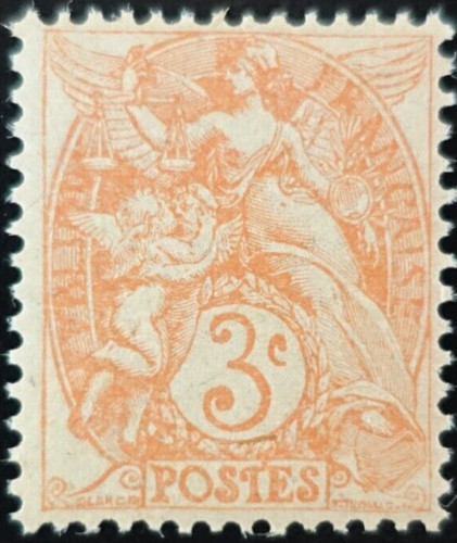 France timbre blanc 109e - france,