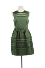 Robe en coton verte Valentino
