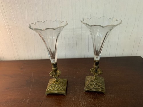 Paire vase soliflore cornet - paire,