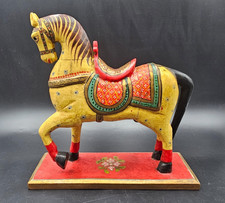 Vintage Cheval en bois / Horse Wood India or China, début XX ème - Bon Etat