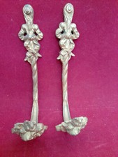 Paire d'embrasses à rideaux style Louis XV Rocaille en bronze doré 