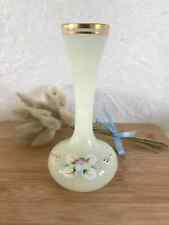 4 ⚜️ Très Beau Vase Ancien Soliflore en Verre Opaline