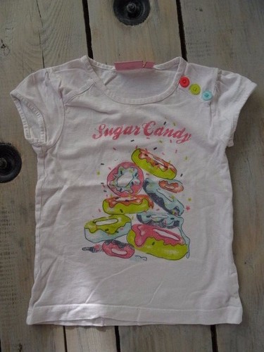 Shirt blanc imprimé donuts - blanc,