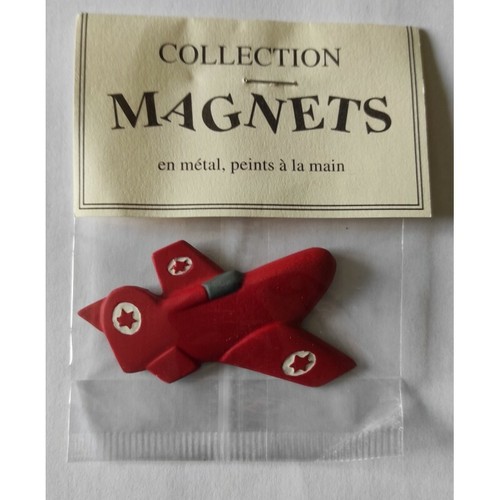 Figurine magnet avion rouge - figurine,