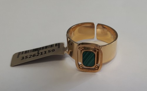 Zag bague ajustable malachite - bague,