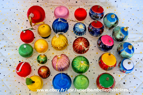 Lot décorations boules - lot,