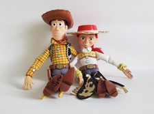 Toy Story Woody & Jessie Lot 2 Figurines Parlantes Anglais Disney Pixar BE 33 cm