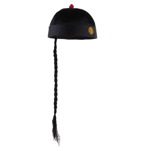 Chapeau rond noir chinois - , avec