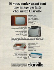 PUBLICITE ADVERTISING 025  1967  CLARVILLE  téléviseur radio éléctrophone