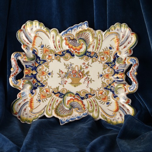 Plat faience décors - faience, à
